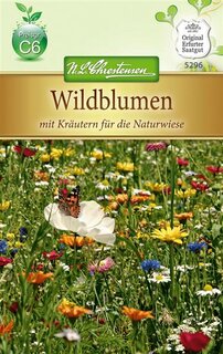 Wildblumen mit Kr&auml;utern