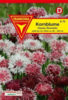 Kornblume Classic Romantic weiß-rot Frankonia Samen