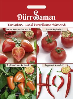Tomaten und Paprikasortiment